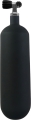 ECS 1 L / 200 bar Stahlflasche schwarz mit Ventil 12185 (M18 x 1,5)